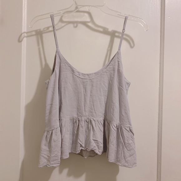Pale Blue Topshop Flowy Tank Top - Picture 3 of 4